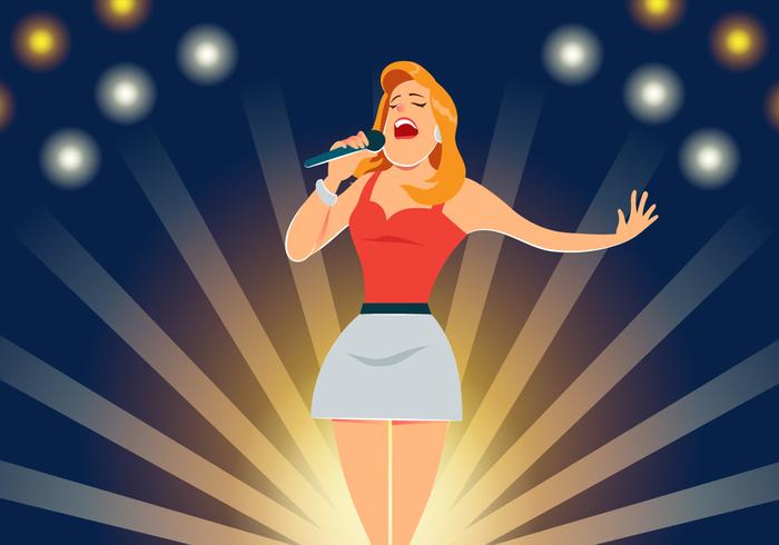 Cantante, actuaciones, etapa, vector