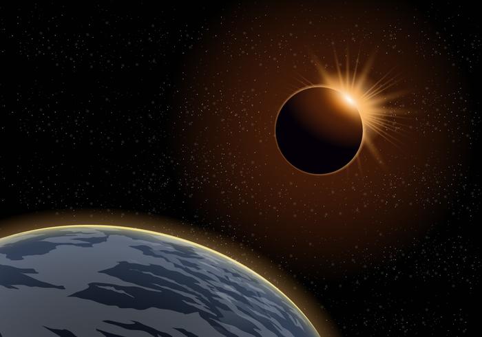 Total Solar Eclipse Vector 