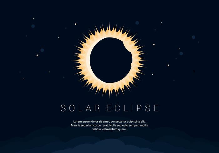 Fondo del vector del eclipse solar