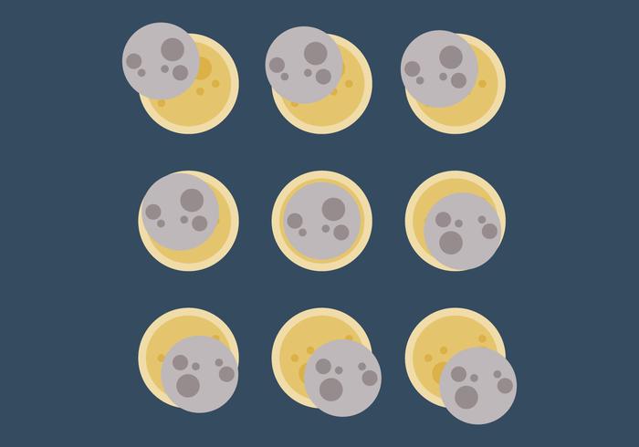 Iconos de Solar Eclipse vector