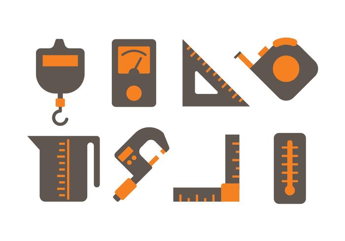 Measuring Tool Icons vector