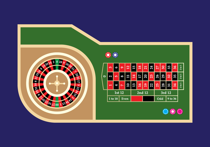 Casino Roulette Table Vector