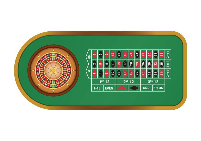 Tabla libre de la ruleta americana vector