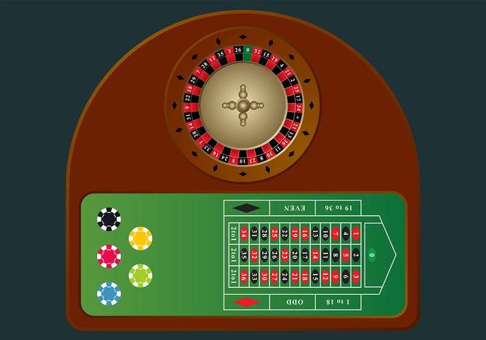 Vector de mesa de ruleta