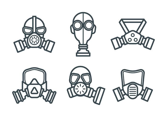 Respirator Vector Icons