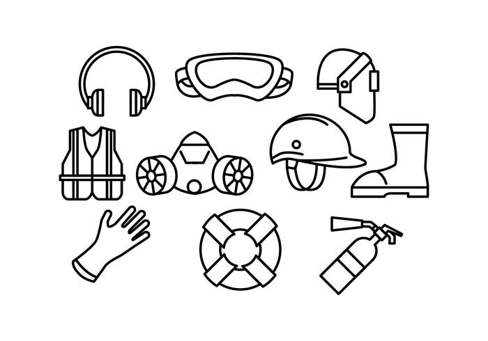 Protective Equipment Line Icon Vector