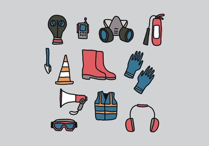 Colorful Protective Equipment vector