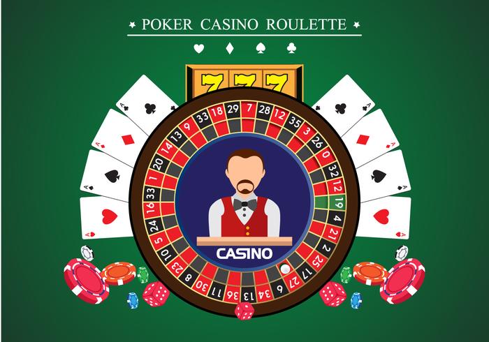 Póquer casino roulatte vector