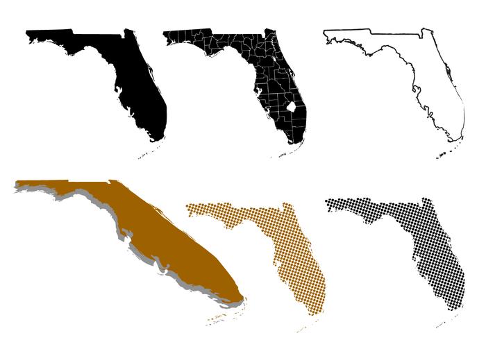 Silhouette Florida Map vector