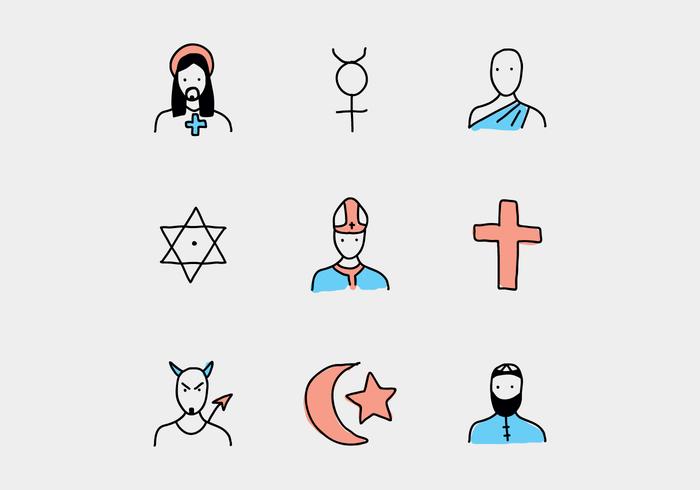 Iconos Religiosos vector