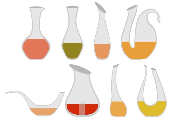 Flat Decanter Vectors