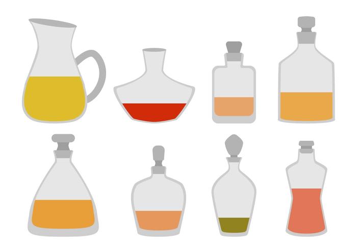 Flat Decanter Vectors