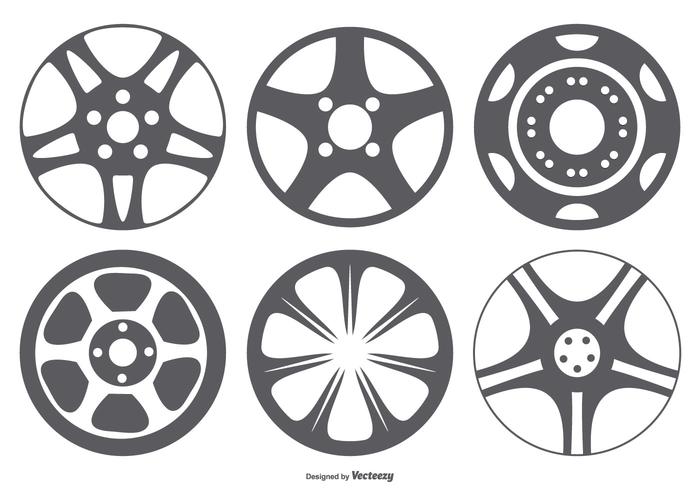 Colección de forma de vector de tapa de cubo