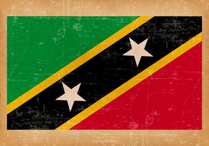 Grunge Flag of Saint Kitts and Nevis vector