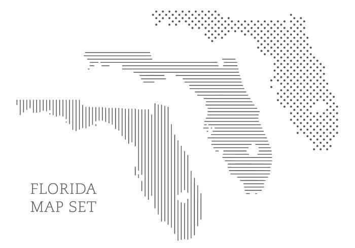 Mapa de Florida vector