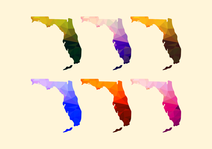 Vector de mapa de la Florida