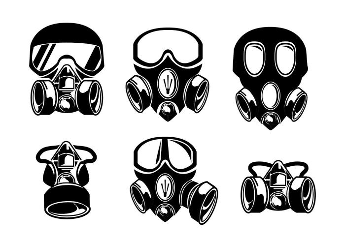 Respirator Black White Vector