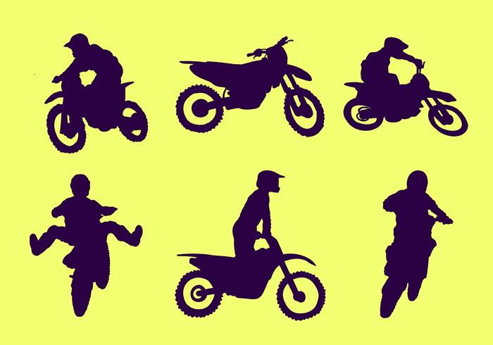 Motocross Silhouette Free Vector