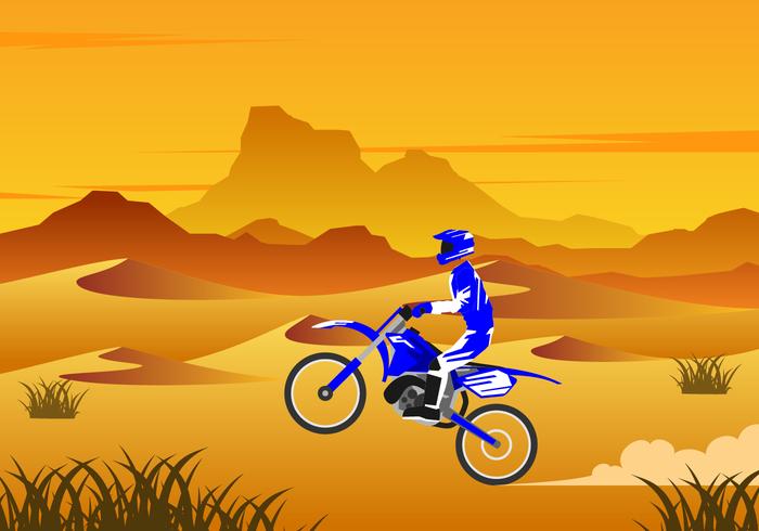 Dessert Motocross Free Vector