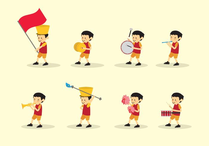 Boy Marching Band Vector