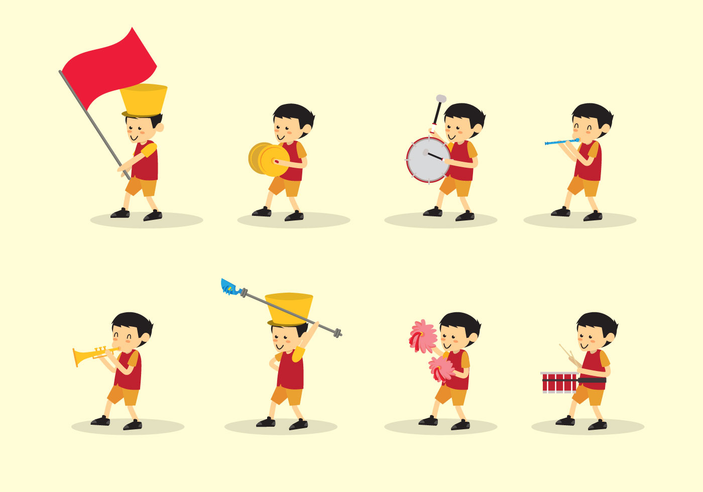 Marching Band Cartoon Image