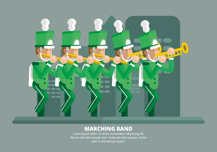 Ilustración de la banda de marcha vector