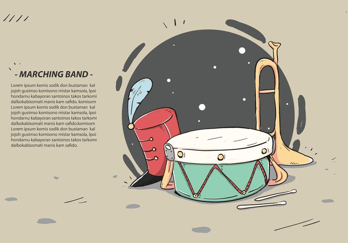Marching Band Instrumento Ilustración Vectorial vector