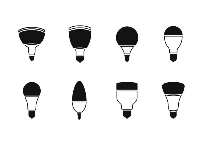 Iconos del vector de la bombilla