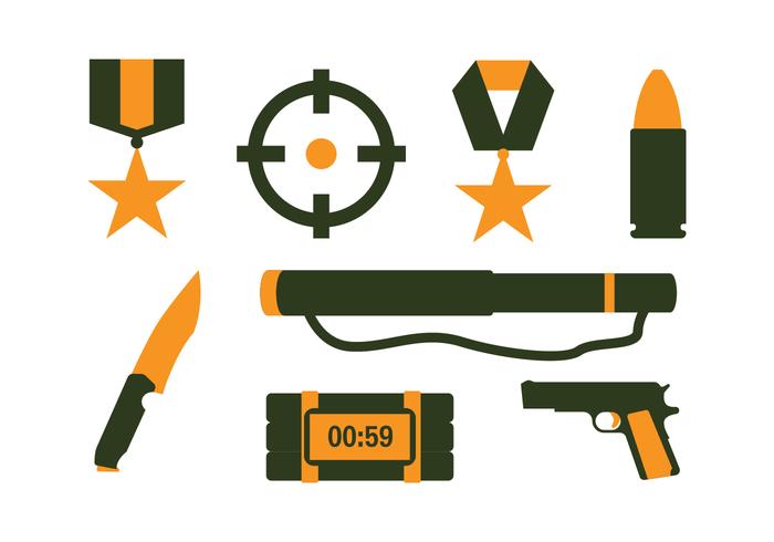 Army Icons vector