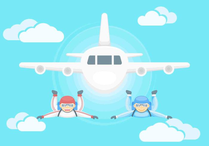 Free Outstanding Skydiving Vectors