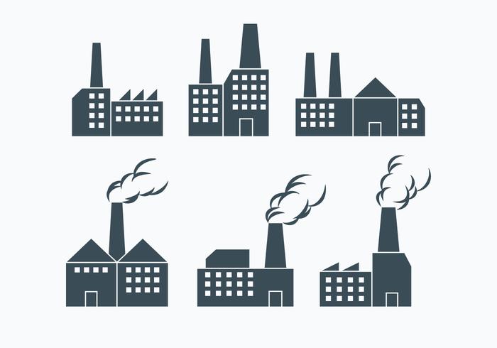 Factory Smoke Stack Vectors 