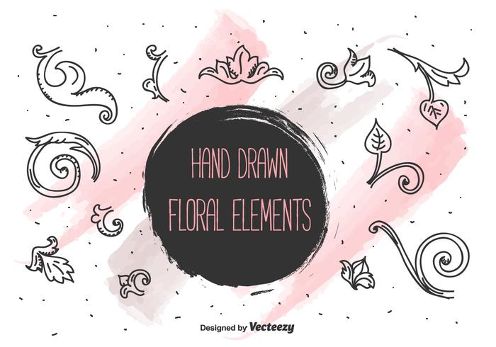 Floral Elements Vector Set