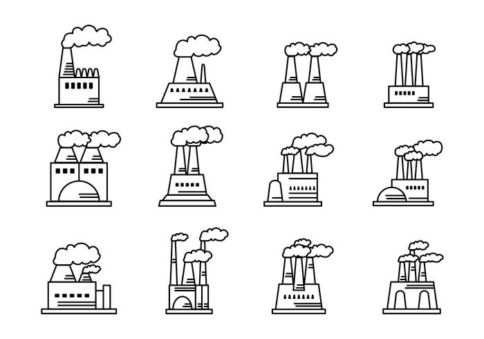 Iconos de la pila de humo vector