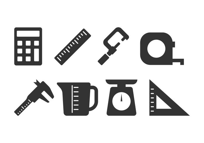 Measuring Icon Set vector