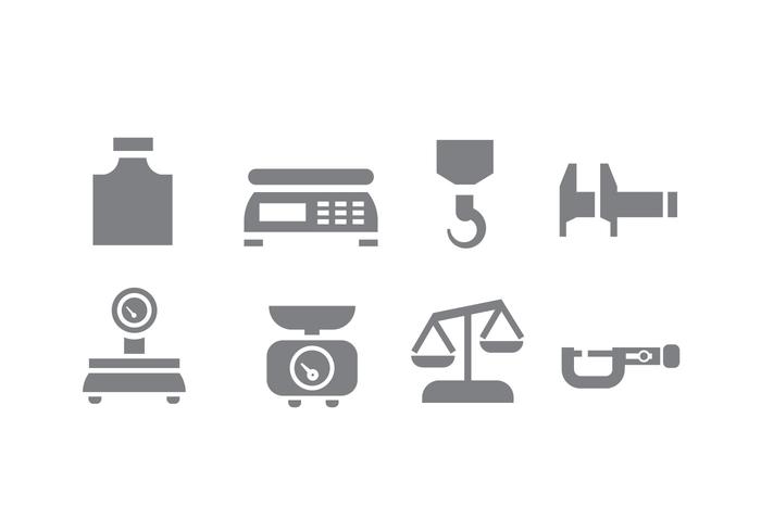 Measuring tool icons vector