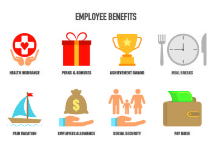 Set Of Employee Benefits Icons vector