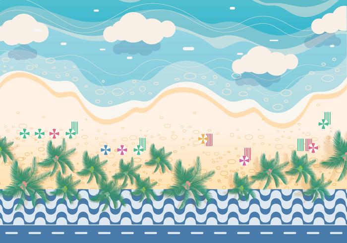 Top View Copacabana Beach Vector 