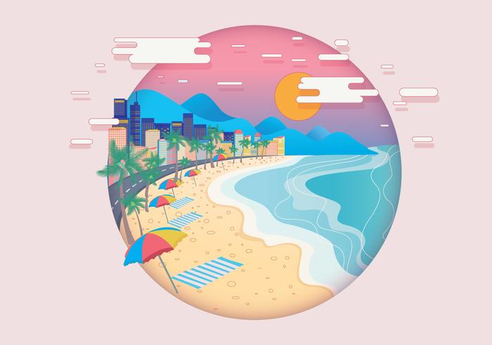 Copacabana Landscape Vector