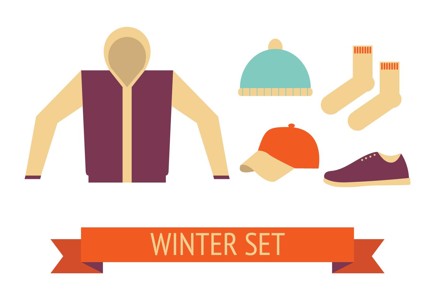 Winter Set Vector 157113 Vector Art at Vecteezy