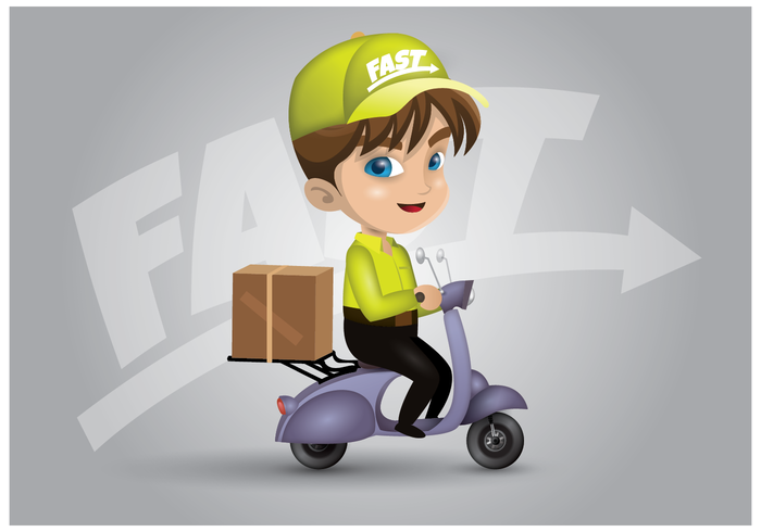 Free Mover Delivery Character Vector