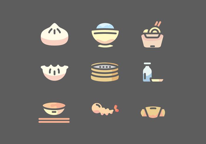 Dumpling Food Color Glyph Vector