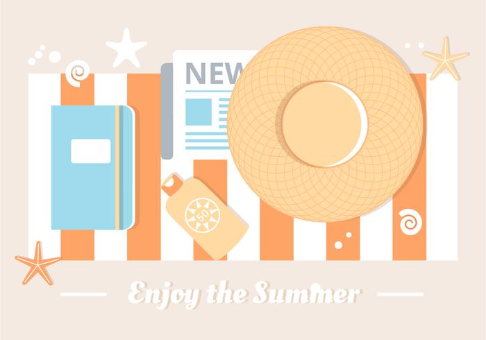 Free Flat Tropical Summer Background vector