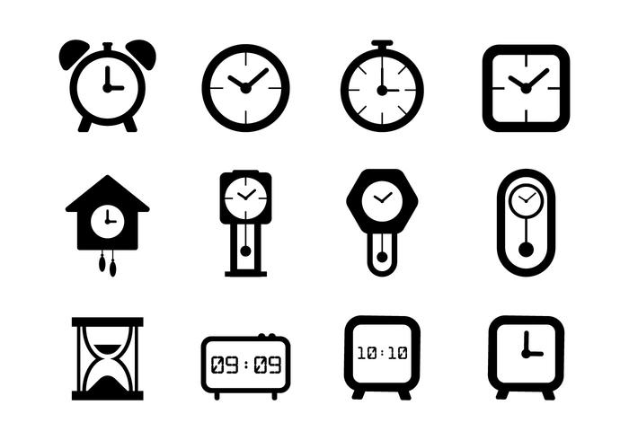 Tipo de reloj vector