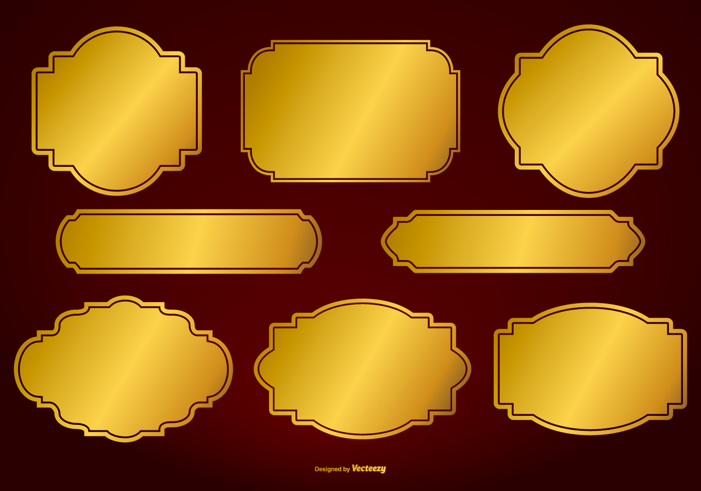 Download Gold Vector Labels Collection - Download Free Vectors ...