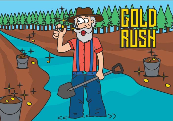 Gold Rush ilustración vectorial vector