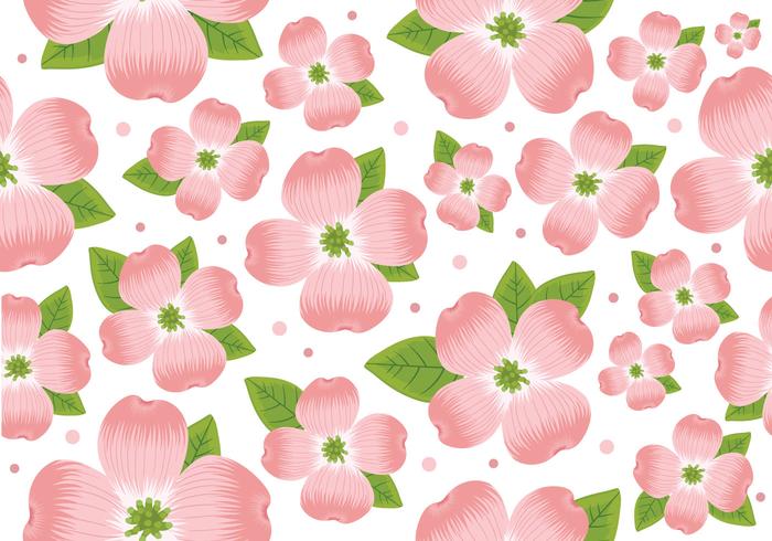 Dogwood Flower Seamless Pattern vector