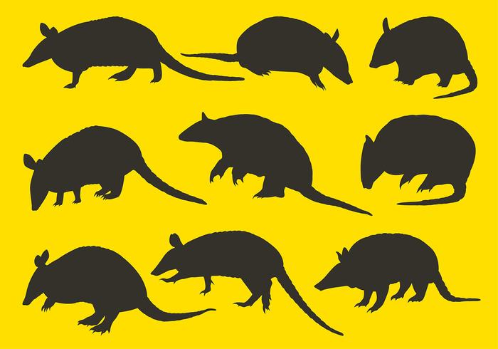 Armadillo Silhouette Free Vector