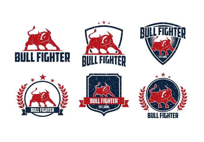 Bull Fighter Rough Logo Vector Libre