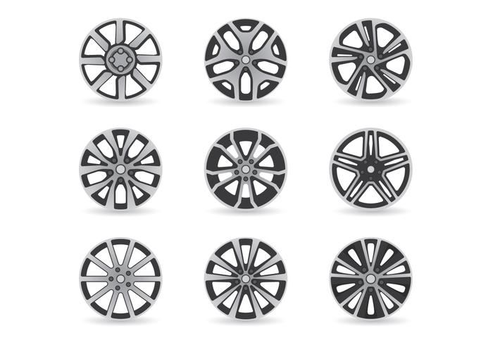 Retro Wheels Set vector