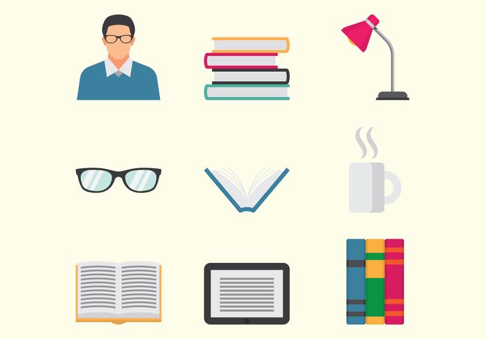 Bookworm Icons vector